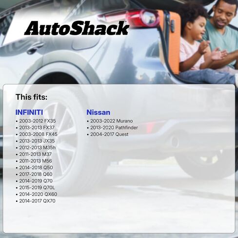 AutoShack Rear Brake Rotors Ceramic Brake Pads | Replacement for INFINITI QX60 Q50 JX35 FX35 M37 QX70 Q60 FX37 M56 M35h FX45 Q70L Nissan Pathfinder Quest 2009-2022 Murano V6 AWD | 6-PC Brake Kit in Saudi Arabia
