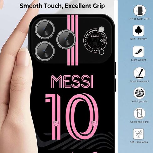 ZERMU for iPhone 17 Pro Max Case, Mess%i Inter Soccer #10 Fashion Case Full Protection Soft Silicone TPU Shock Absorption Bumper Cover Phone Case for iPhone 17 Pro Max in Saudi Arabia