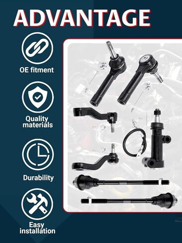 13pc Front Upper Control Arm Sway Bar Tierod Suspension Kit Comaptible with Silverado Sierra 2500HD 3500HD YUKON 2500 4WD in Saudi Arabia
