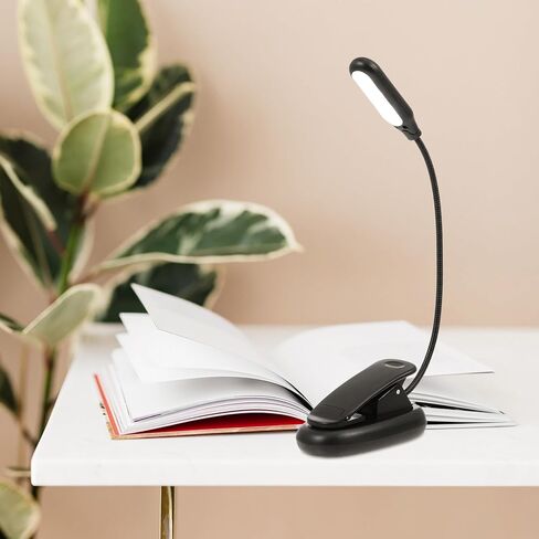 Adjustable USB Rechargeable Clip Lamp for Night Studying Eye Protection Reading Light Level Dimming Warm LED Bedside Light for Bedroom Living in Saudi Arabia