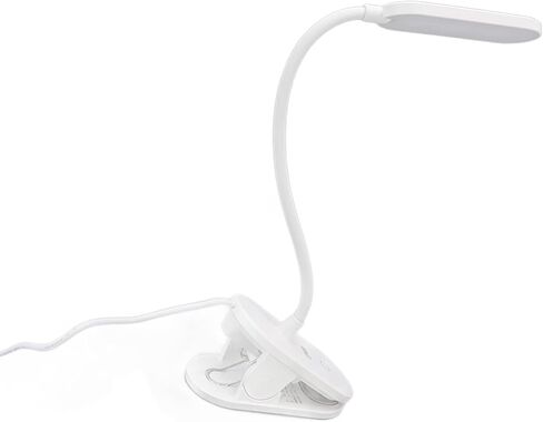 LED Clip Reading Lamp, White Light 6500K, 3 Modes, USB 5V, Eye Protection, Bed Light for Home and Bedroom - 360° Adjustable, Low Radiation, Ideal for Study and in Saudi Arabia