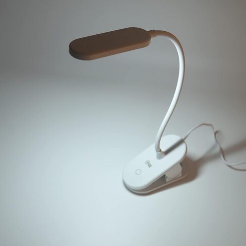 LED Clip Reading Lamp, White Light 6500K, 3 Modes, USB 5V, Eye Protection, Bed Light for Home and Bedroom - 360° Adjustable, Low Radiation, Ideal for Study and in Saudi Arabia