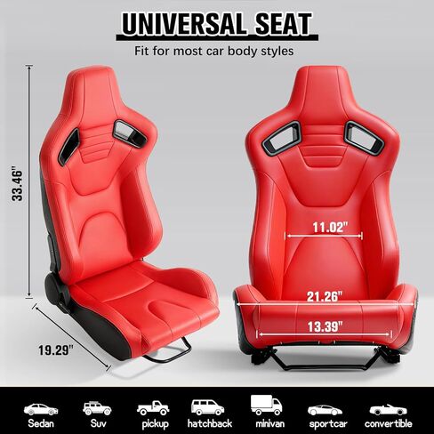 2pcs مقاعد سباقات السيارات العالمية مع مقاعد دلو السباق القابلة للرياض in Kuwait