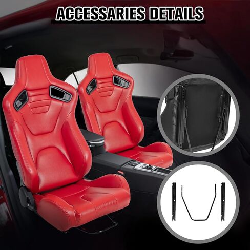 2pcs مقاعد سباقات السيارات العالمية مع مقاعد دلو السباق القابلة للرياض in Kuwait