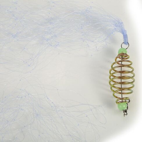 Dilwe Fish Bait Net, 4 Pcs Nylon Folding Fishing Spring Net with Luminous Beads for Night Fishing Shoal Outdoor Activities(7#) in Kuwait