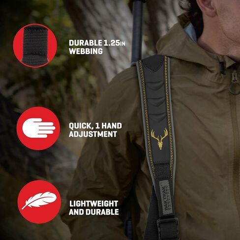 Bullet BakTrak 2-Point Rifle and Shotgun Sling - Rubber Grip with Swivels - Ideal for Hunting and Shooting - Gun Strap in Saudi Arabia