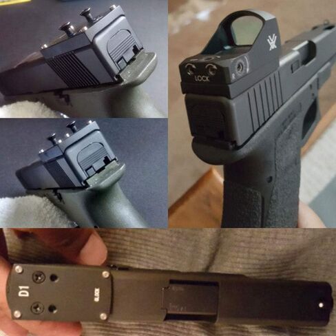 D1 Sight Mount Plate - G17 19 22 26 27 34 35 37 41 Mounting Plate for Mini Red Dot Sight, Pistol Handgun Mount Plate Base for Red dot Burris Sightmark Vortex Venom Tactical Hunting in Saudi Arabia