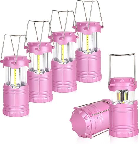 فوانيس التخييم الوردية LED الصغيرة المكونة من قطعتين، مصابيح التخييم المحمولة، مصابيح يمكن التعامل معها في الهواء الطلق، مصابيح الطوارئ الأساسية لانقطاع التيار الكهربائي، المشي لمسافات طويلة، الإعصار in Kuwait