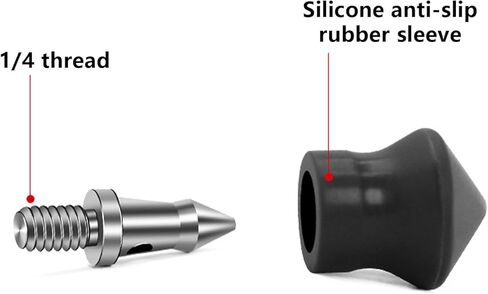 3 قطعة Antislip ترايبود المطاط القدم 1/4 بوصة قدم جبل Monopod وسادة للقدم محول المسمار حصيرة التصوير التسوية in Kuwait