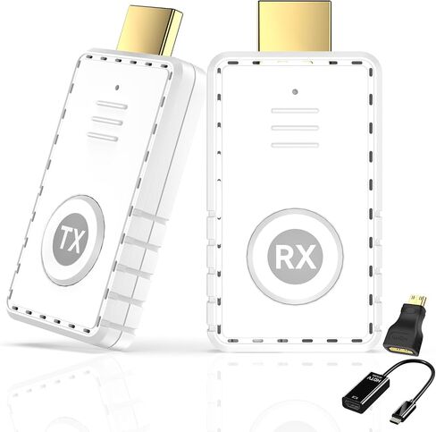 AYY 5G Wireless HDMI Transmitter and Receiver Kit, 4K HDMI Extender with 164FT Range, Plug & Play Wireless Display Adapter for PC/Laptop/TV/Projector/Camera/MacBook/Gaming Console, Low Latency in Saudi Arabia