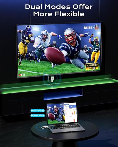 AYY 5G Wireless HDMI Transmitter and Receiver Kit, 4K HDMI Extender with 164FT Range, Plug & Play Wireless Display Adapter for PC/Laptop/TV/Projector/Camera/MacBook/Gaming Console, Low Latency in Saudi Arabia