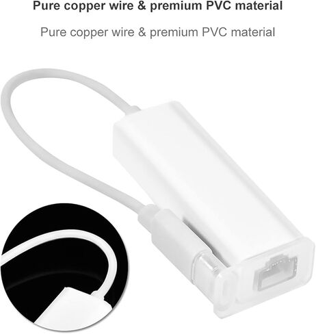 محول Drfeify TypeC إلى RJ45، محول شبكة إيثرنت LAN بسرعة 100 ميجا بت في الثانية، تصميم التوصيل والتشغيل لسهولة الاستخدام، مناسب للأجهزة من النوع C in Kuwait