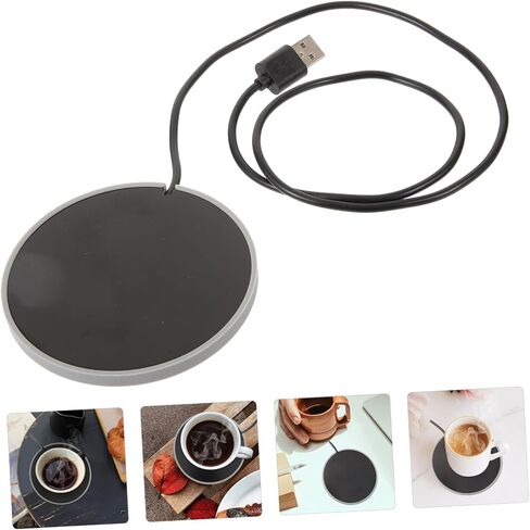 VOSAREA USB Milk Warmer Coaster Automatic Heating Cup Warmer for Coffee Tea and Milk Maintains Temperature Reusable and Lightweight Design for Beverage Lovers in Saudi Arabia