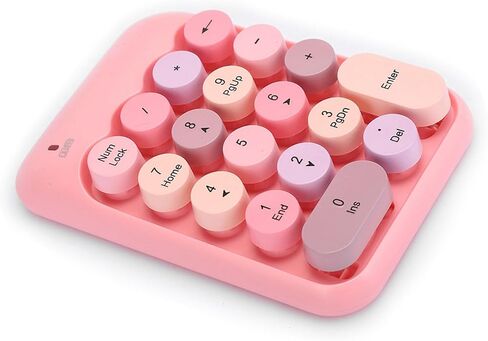 CHICIRIS لوحة مفاتيح رقمية لاسلكية عتيقة ذات ملمس غير لامع مريح 18 مفتاحًا للمحاسبة المالية والمكتب - لوحة مفاتيح محمولة للطلاب والمحاسبين in Saudi Arabia