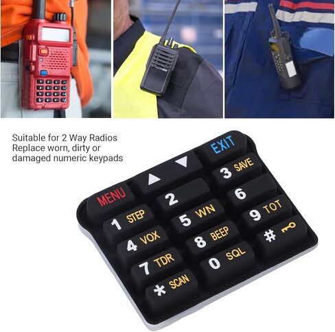 GOWENIC Numeric Keypad Keyboard for Two Way Radios for 9R Plus Series, 8Pcs Silicone Radio Number Keyboard, Two Way Radio Accessory in Saudi Arabia