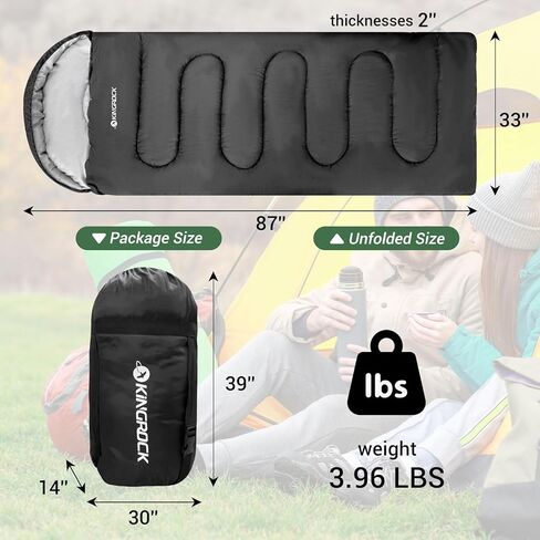 أكياس نوم كينغروك للبالغين حقيبة ظهر خفيفة الوزن مقاومة للماء - حقيبة نوم للطقس البارد in Kuwait