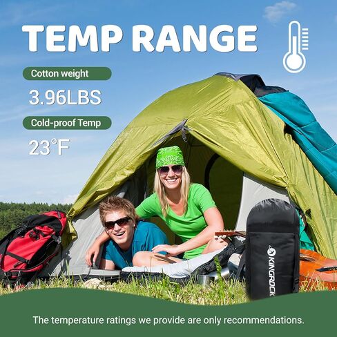 أكياس نوم كينغروك للبالغين حقيبة ظهر خفيفة الوزن مقاومة للماء - حقيبة نوم للطقس البارد in Kuwait