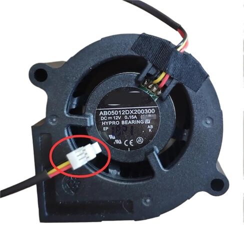 1 قطعة 5 سنتيمتر مروحة الطرد المركزي ل AB05012DX200300 AB05012DX200600 العارض منفاخ مروحة التبريد 12 فولت 0.15A 3 أسلاك (مقبس بني 2) in Kuwait