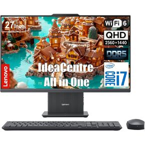 كمبيوتر مكتبي Lenovo IdeaCentre 27 بوصة الكل في واحد، شاشة لمس QHD (معدل تحديث 110 هرتز)، معالج Intel Core i7 13620H 10 النواة، ذاكرة الوصول العشوائي DDR5 سعة 32 جيجابايت، 1 تيرابايت PCIe SSD، لوحة مفاتيح وماوس، WiFi 6، RJ45، Windows 11 in Kuwait