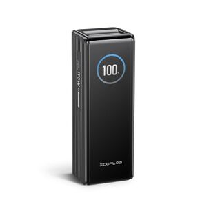بنك الطاقة السريع EF ECOFLOW بسعة 25,000 مللي أمبير في الساعة، شاحن محمول بقدرة 170 وات مع منافذ USB-C مزدوجة بقدرة 140 وات لشحن الأجهزة المتعددة، شاشة TFT ذكية، متوافق مع iPhone 17/16/15/14 وSamsung والكمبيوتر المحمول (أسود) in Kuwait