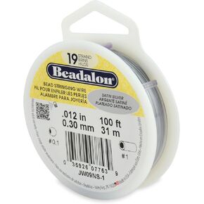Beadalon 19-Strand 0.018" (0.46 mm) 100 ft (30.5 m) Silver Color Bead Stringing Wire in Kuwait