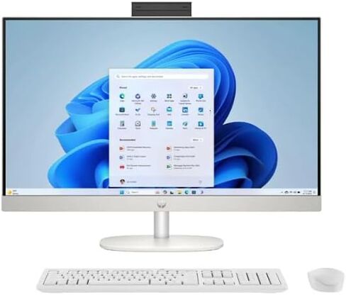 HP 27" FHD Touchscreen Intel Ultra 7 AI All-in-One Desktop, 27" FHD Touchscreen, Intel Ultra 7 255U, 16GB DDR5 RAM, 1TB SSD, Wireless Keyboard and Mouse, Wi-Fi 6, W11H,White in Saudi Arabia