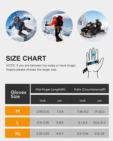 Heated Gloves for Men Women, Electric Heating Ski Gloves with 5000mAh Rechargeable Battery Pack, Waterproof Touchscreen for Skiing, Motorcycle, Hunting in Saudi Arabia