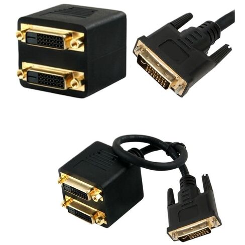 DVI(24+1)-D ذكر إلى 2 * DVI(24+1)-D كابل فيديو عالي الوضوح - ثنائي الاتجاه 30 سم in Kuwait