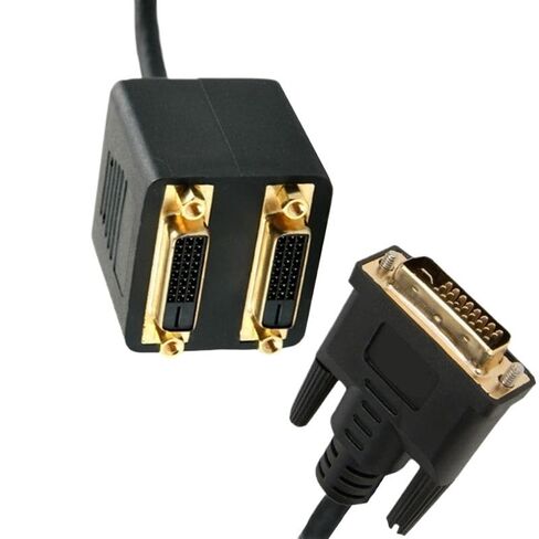 DVI(24+1)-D ذكر إلى 2 * DVI(24+1)-D كابل فيديو عالي الوضوح - ثنائي الاتجاه 30 سم in Kuwait