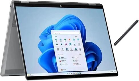 HP OmniBook X Flip 2-in-1 16" WUXGA Touchscreen Laptop | AMD Ryzen 5 220 |AMD Radeon 740M| Copilot |Backlit| 8GB RAM DDR5 | 512GB SSD |Meteor Silver |Windows 11 Home |Bundle with Stylus Pen in Saudi Arabia
