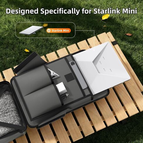 DAIERTEK Starlink Mini Backpack Waterproof Starlink Mini Bag with TSA Combination Lock and Charging Port, Smaller Size, Grey in Saudi Arabia
