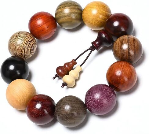 Handcrafted Wooden Bead Bracelet Multi-Color Prayer Bracelet,1pc/pack in Saudi Arabia