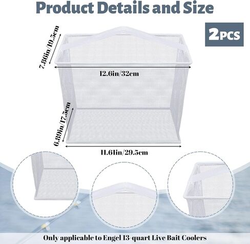 Soulchen 2 Pcs Cooler Minnow Net Storage Net Replacement Part for 13 Quart Coolers in Saudi Arabia