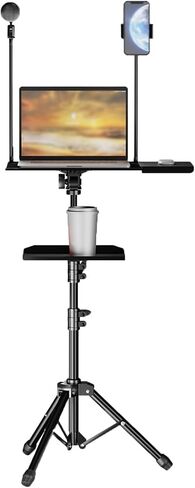 Laptop Floor Stand,Adjustable Aluminum Alloy Workbench,Floor-Standing Tripod,Suitable for Home Outdoor and Office in Saudi Arabia