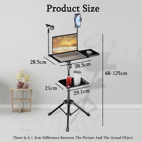 Laptop Floor Stand,Adjustable Aluminum Alloy Workbench,Floor-Standing Tripod,Suitable for Home Outdoor and Office in Saudi Arabia