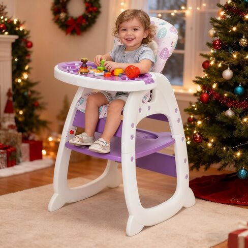 Baby High Chair,3 in 1 High Chairs for Babies and Toddlers, Convertible Toddler Highchair, Adjustable Infant Feeding Chair for Boy & Girl, Easy Clean Baby Eating Chair for 6 Months and Up in Saudi Arabia