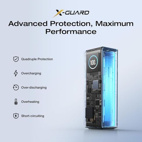 بنك الطاقة السريع EF ECOFLOW بسعة 25,000 مللي أمبير في الساعة، شاحن محمول بقدرة 170 وات مع منافذ USB-C مزدوجة بقدرة 140 وات لشحن الأجهزة المتعددة، شاشة TFT ذكية، متوافق مع iPhone 17/16/15/14 وSamsung والكمبيوتر المحمول (أسود) in Kuwait