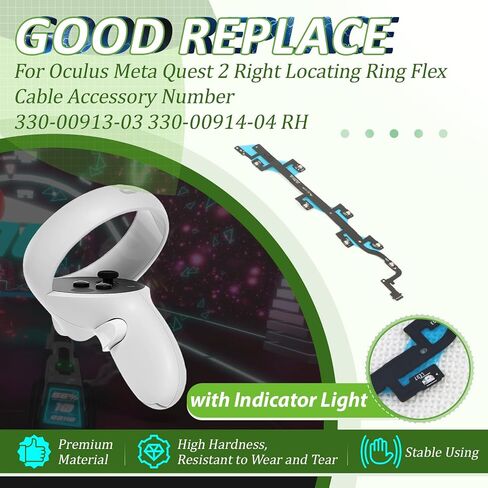 Right Locating Ring Flex Cable for Meta Oculus Quest 2 VR Handle Controller Flex Cable Replacement Accessories Part with Repair Tools(No.330-00913-03/330-00914-04 RH in Saudi Arabia