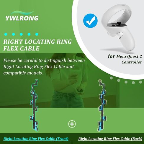 Right Locating Ring Flex Cable for Meta Oculus Quest 2 VR Handle Controller Flex Cable Replacement Accessories Part with Repair Tools(No.330-00913-03/330-00914-04 RH in Saudi Arabia
