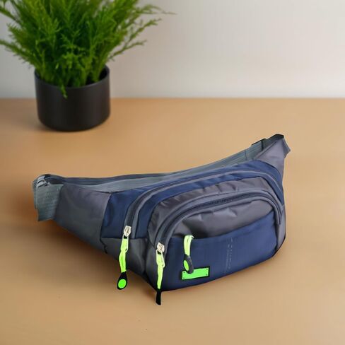 Lightweight Sports Waist Pack Bag with Zipper Pockets, Suitable for Phone, Wallet, Ideal for Men and Women for Hiking, Running in Saudi Arabia
