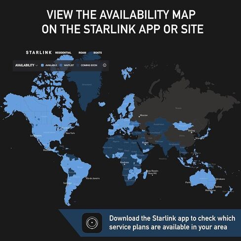 Starlink Gen 3 Standard Satellite Internet Kit – Dish with Wi-Fi 6 Router + Extra 150FT Cable – High-Speed, Low-Latency Internet for Rural and Remote Homes in Saudi Arabia