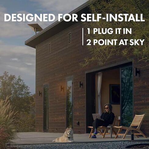 Starlink Gen 3 Standard Satellite Internet Kit – Dish with Wi-Fi 6 Router + Extra 150FT Cable – High-Speed, Low-Latency Internet for Rural and Remote Homes in Saudi Arabia