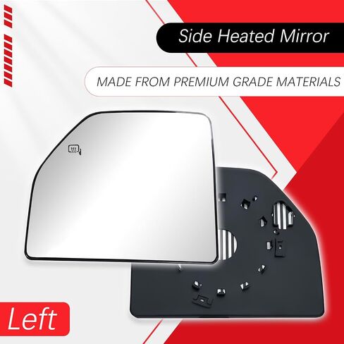 زجاج مرآة سفلي ساخن على الجانب الأيمن للراكب متوافق مع Ford F150 2015-2020، Ford F250 F350 2017-2020 مرايا محدبة ساخنة مع حامل أسود in Kuwait