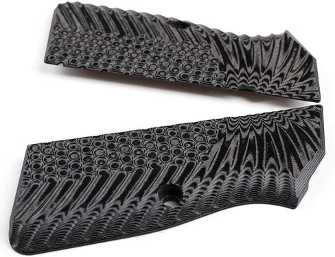 استبدال مقابض اليد الرائعة G10 من أجل Browning Hi Power وTisas Regent BR9، تتضمن براغي سوداء، نسيج فريد عدواني، رفيع 1/4 بوصة in Kuwait