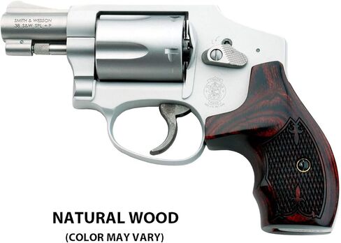 Altamont - مقابض مسدس مستديرة S&W J - حذاء طويل - مقابض مسدس من الخشب الحقيقي تناسب إطار سميث آند ويسون J بعقب مستدير .38 مسدسات خاصة و9 مم - صنع في الولايات المتحدة الأمريكية in Kuwait