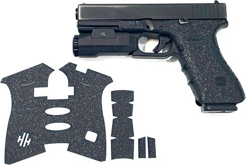 شريط قبضة المسدس Handleitgrips متوافق مع Glock 17، 22، 34، 35 Gen 3 - شريط قبضة المسدس من سلسلة Black Edge، قطع غيار وإكسسوارات المسدس، صنع في الولايات المتحدة الأمريكية in Saudi Arabia
