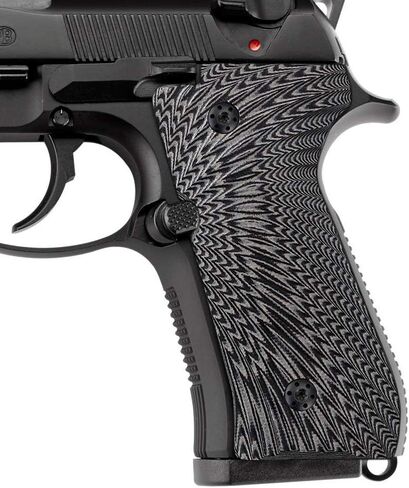 Cool Hand G10 Grips for Beretta 92/96 Full Size, 92 FS, m9, 92a1, 96a1, 92 INOX, Black Gun Grips Screws Set Included, Sunburst Texture, 1/4" Thin in Kuwait