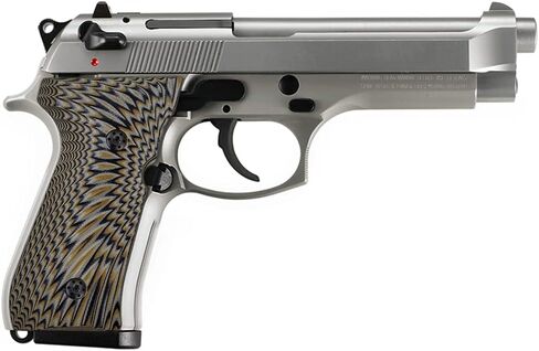 مقابض يد رائعة G10 لبيريتا 92/96 بالحجم الكامل، 92 FS، m9، 92a1، 96a1، 92 INOX، مجموعة براغي مقابض مسدس سوداء متضمنة، نسيج Sunburst، رفيع 1/4 بوصة in Kuwait