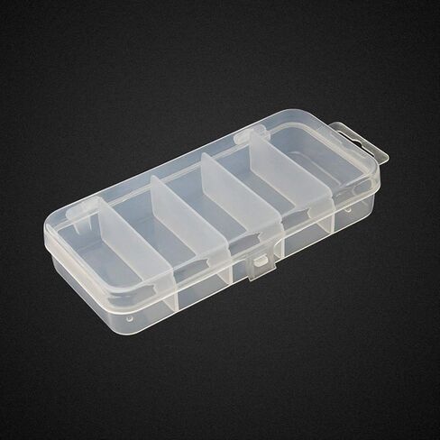 2PCS 5x2.4x1Inch Small Clear Plastic Fishing Tackle Accessory Box Portable Fishing Lure Bait Hooks Storage Box Case Container Jewelry Making Findings Organizer Box in Saudi Arabia