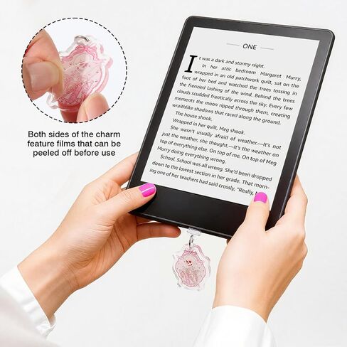 MoKo 9 قطع من سدادات الغبار الساحرة لجهاز Kindle، سدادات غبار بمنفذ شحن لطيف من النوع C متوافقة مع جهاز الكمبيوتر اللوحي للهاتف القارئ الإلكتروني، هدية لمحبي الكتب الإلكترونية in Kuwait